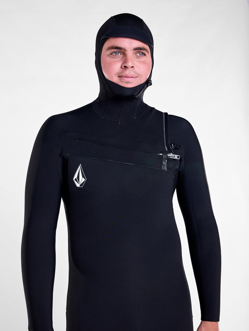 Mens Modulator 5/4/3mm Hood Chestzip Fullsuit - Black