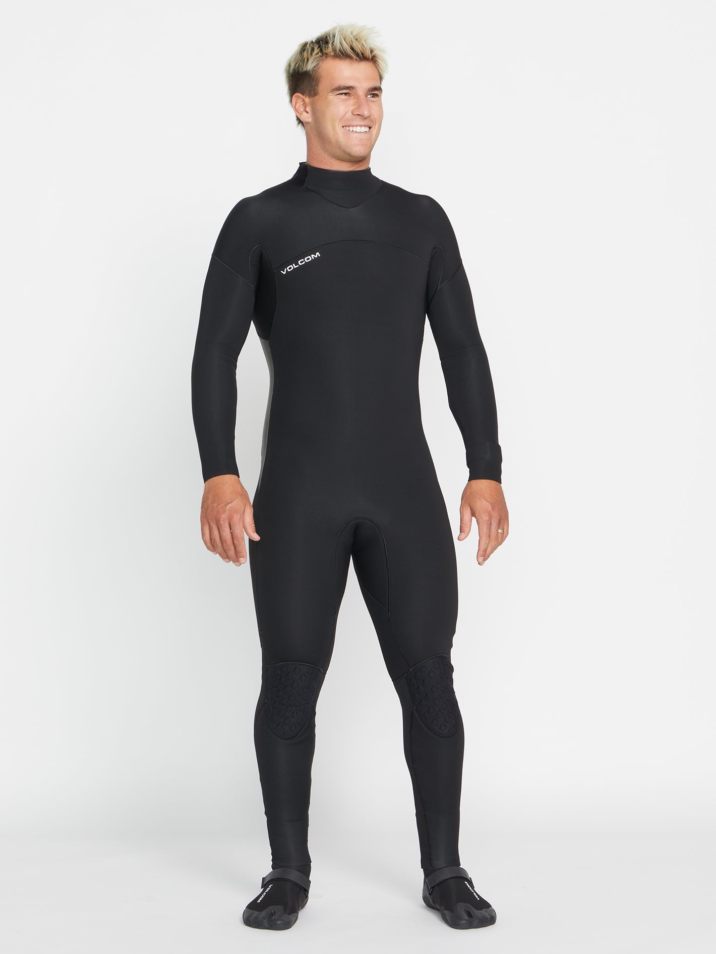 Mens Modulator 3/2mm Long Sleeve Back Zip Fullsuit - Black - BLACK / LS