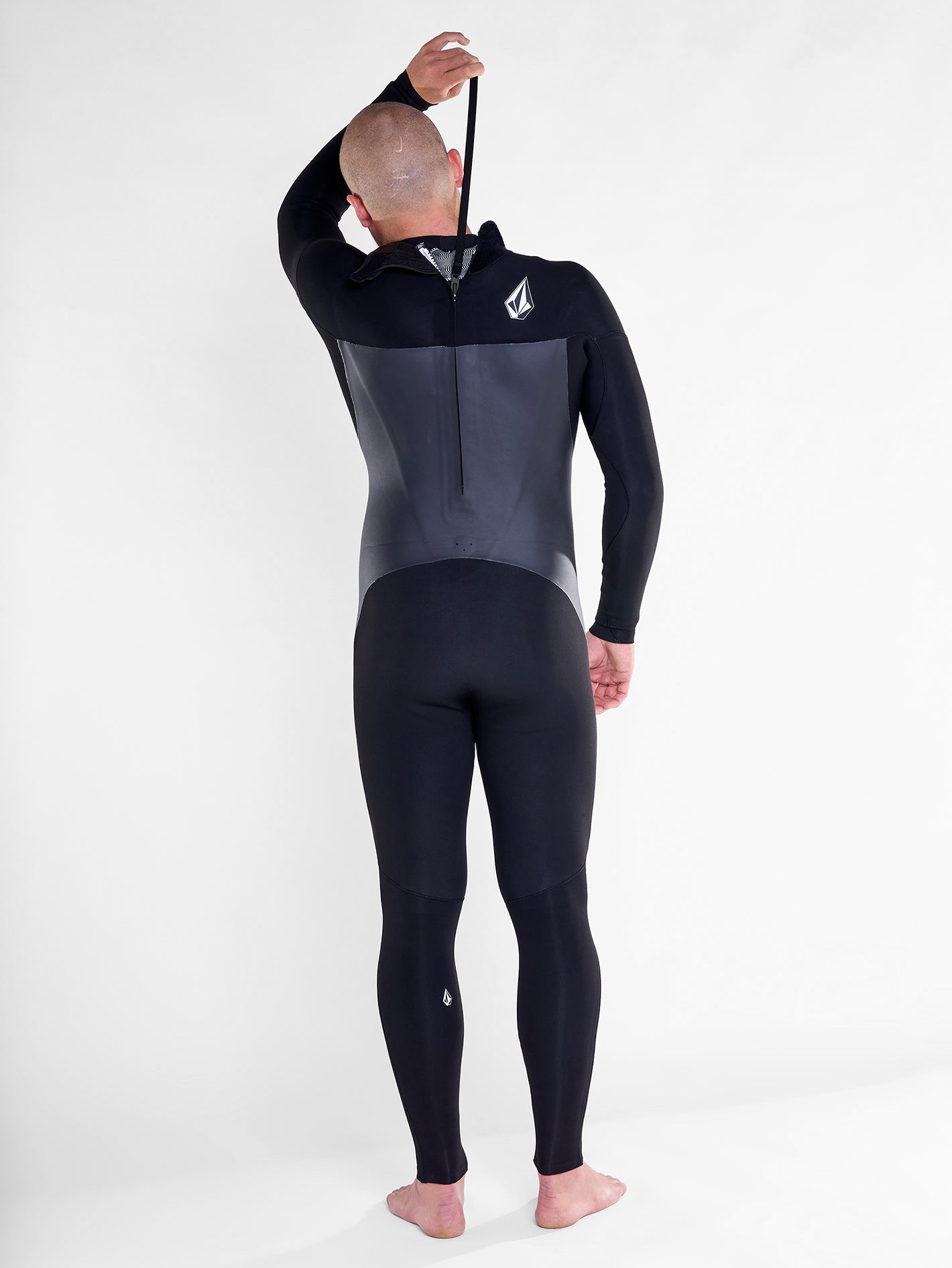 Mens Modulator 4/3mm Long Sleeve Back Zip Fullsuit - Black - BLACK / LS