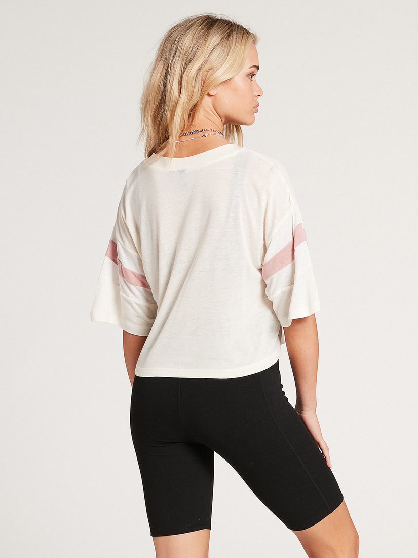 Lived In Lounge Cropped Short Sleeve Tee - Cloud (B0132101_CLO) [B]