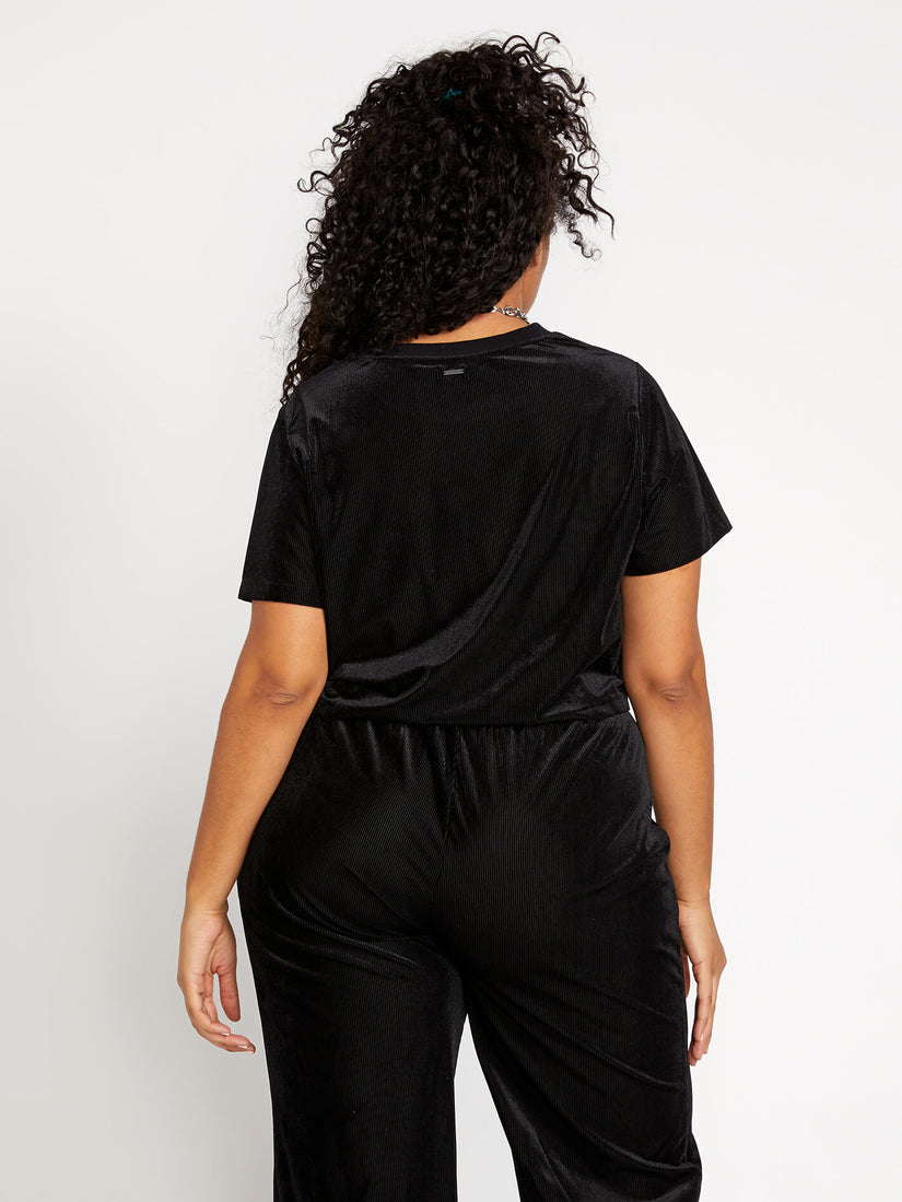 City At Night Short Sleeve Plus Size - Black