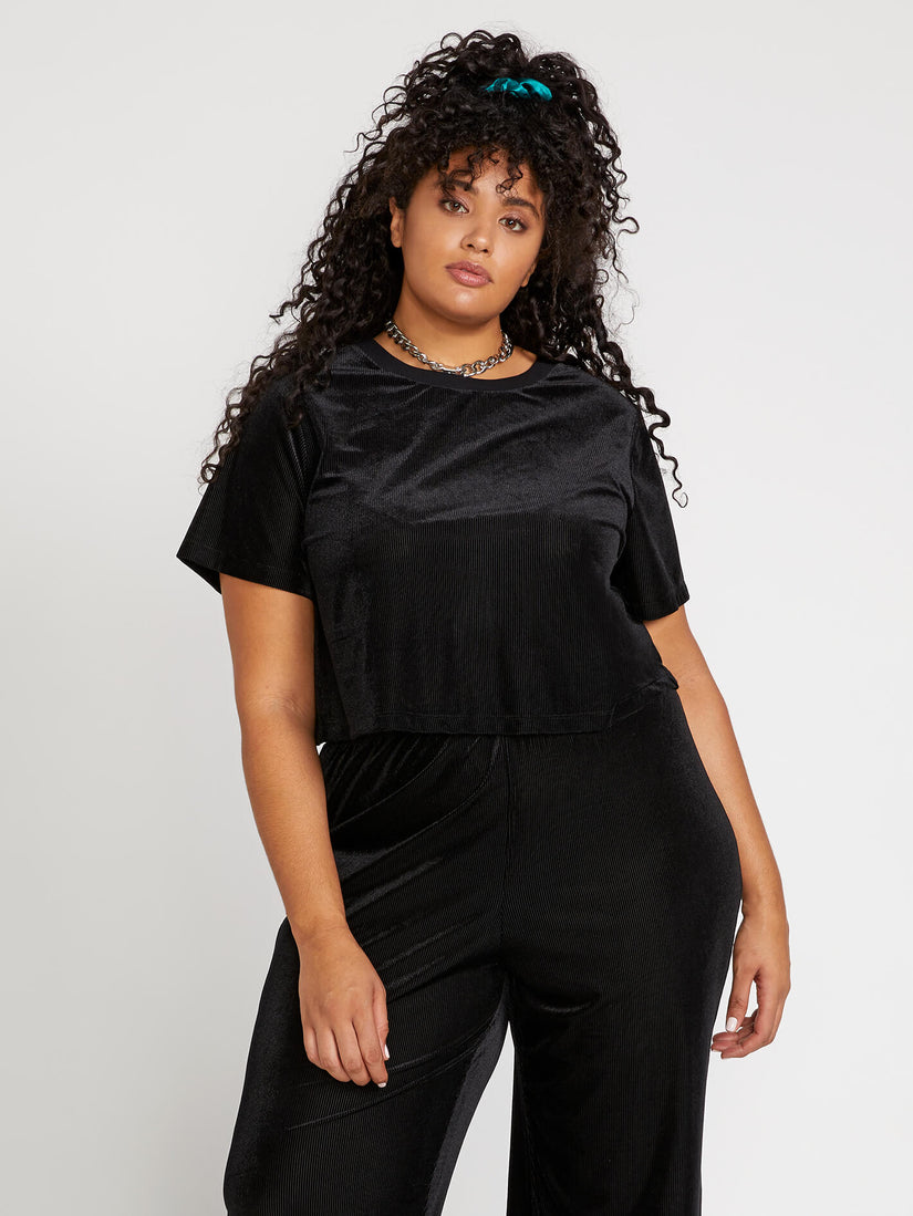 City At Night Short Sleeve Plus Size - Black