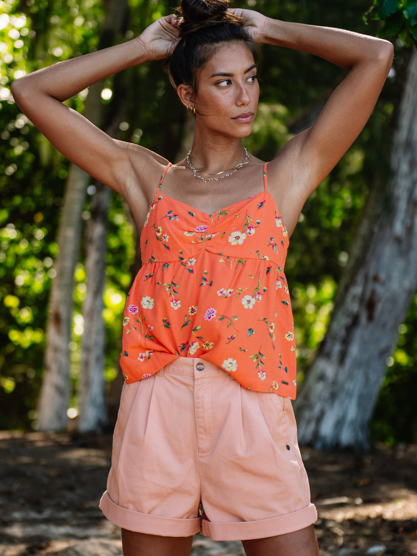 Mucho Mahalo Cami Tank - Dark Coral