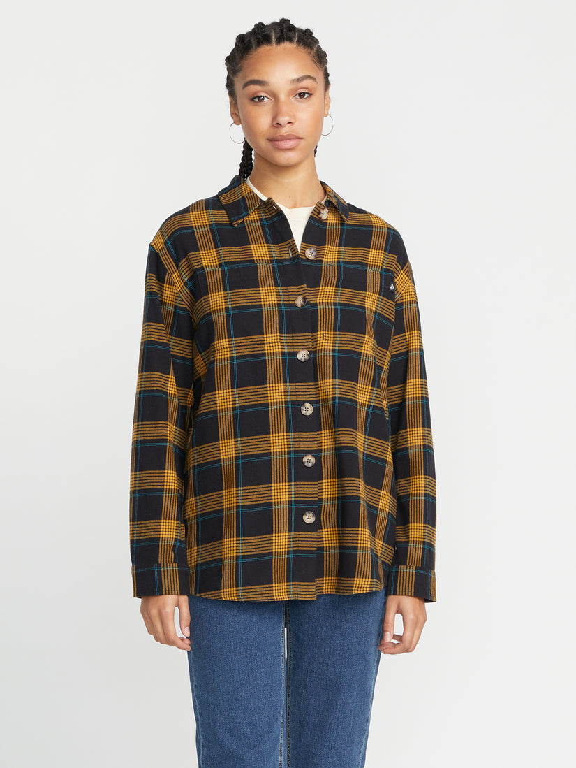 Oversize Me Long Sleeve Shirt - Black (B0532202_BLK) [F]