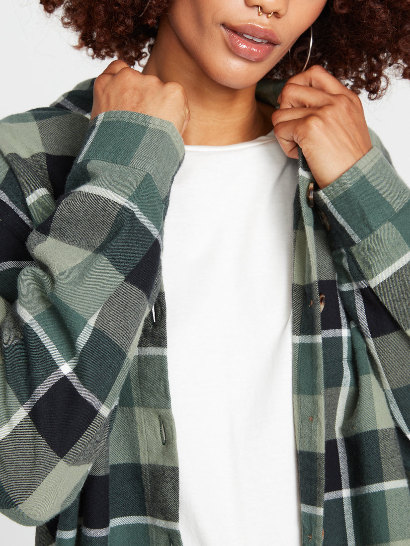 Oversize Me Flannel - Dark Pine (B0532202_DPN) [2]