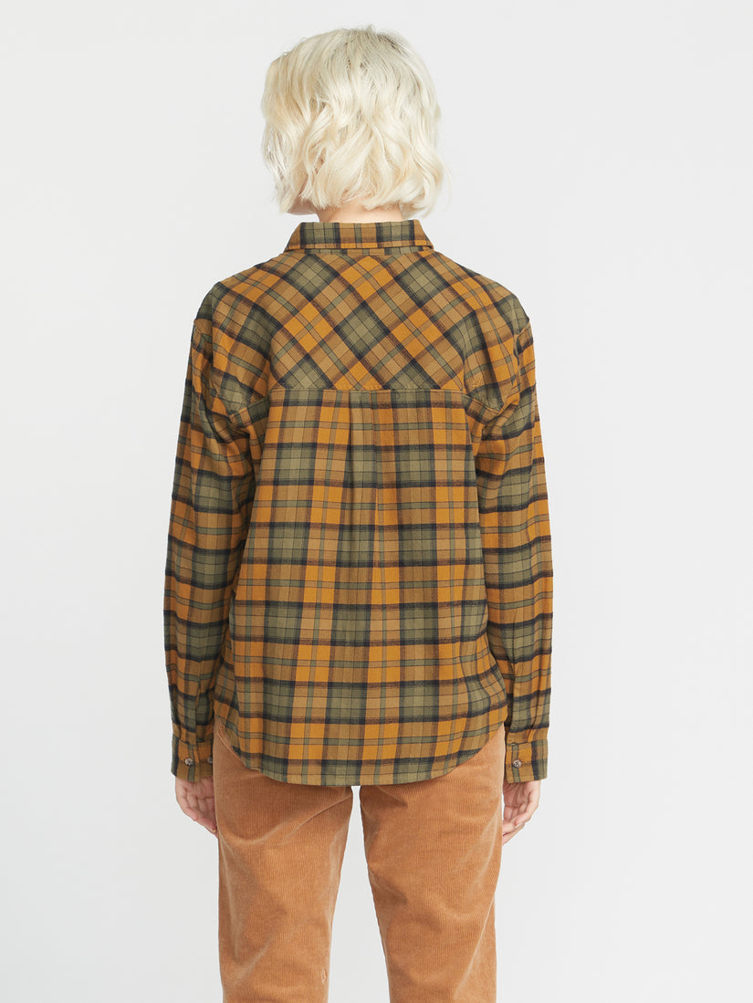 Plaid To Meet U Long Sleeve Shirt - Bronze (B0532302_BRZ) [B]