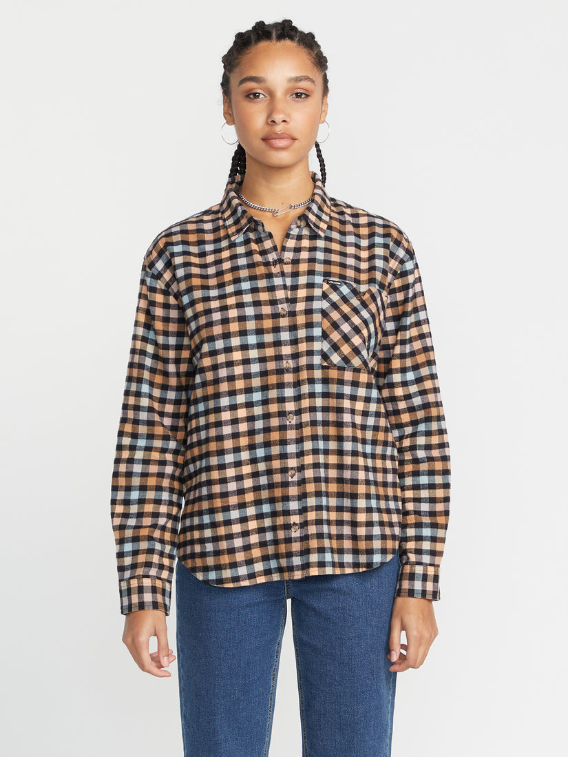 Plaid To Meet U Long Sleeve Shirt - Winter Orchid (B0532302_ORC) [F]