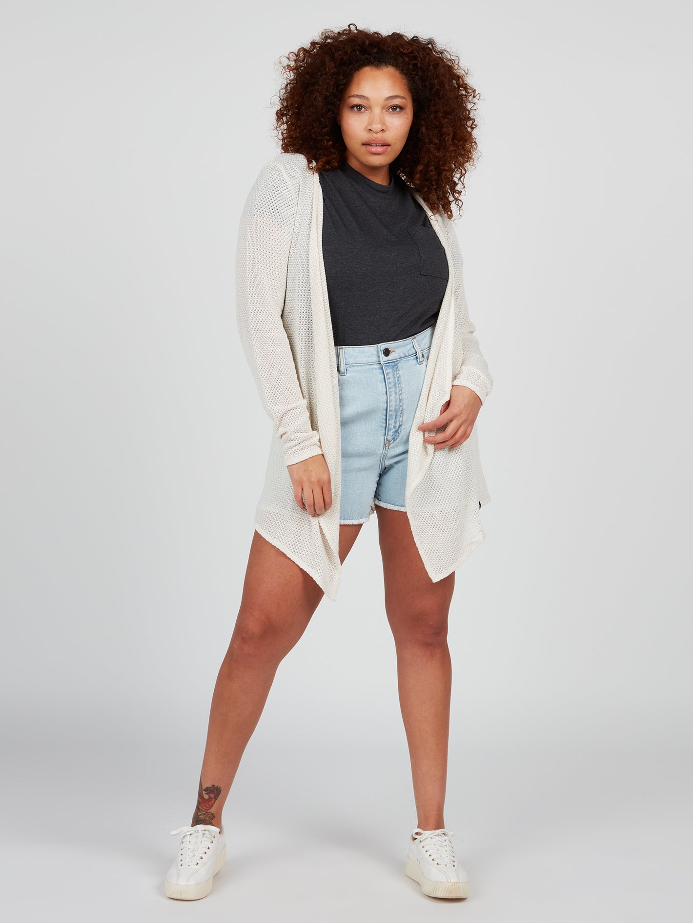 Go Go Wrap Plus Size Cardigan Oatmeal Volcom US