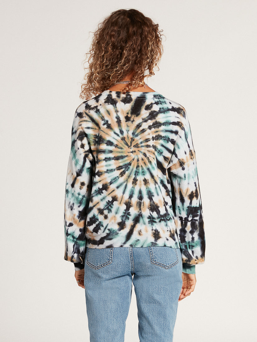 Dye Tying Crew Neck Sweater - Multi (B0722103_MLT) [B]