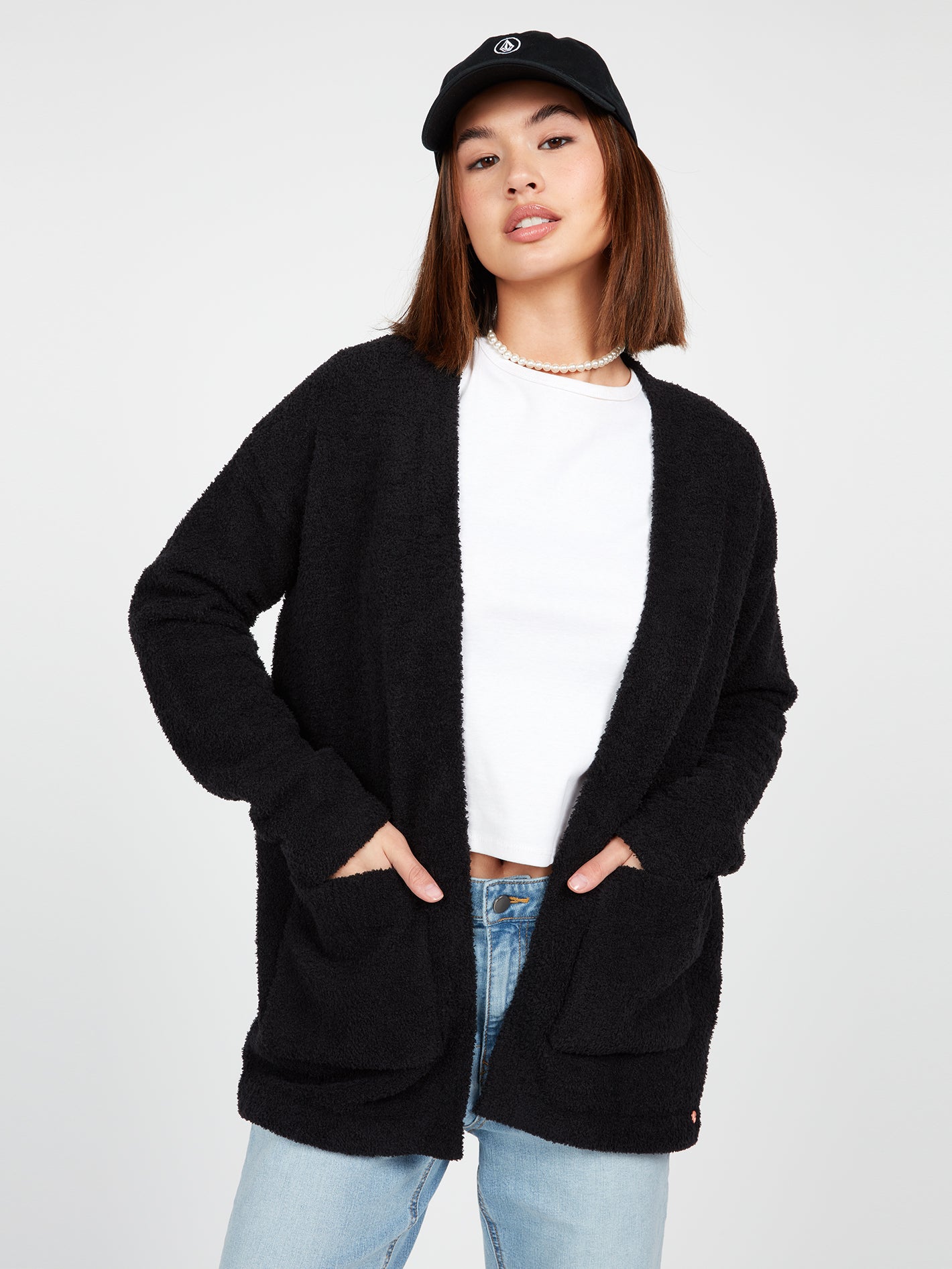 Lived In Lounge Cardigan Black Volcom US