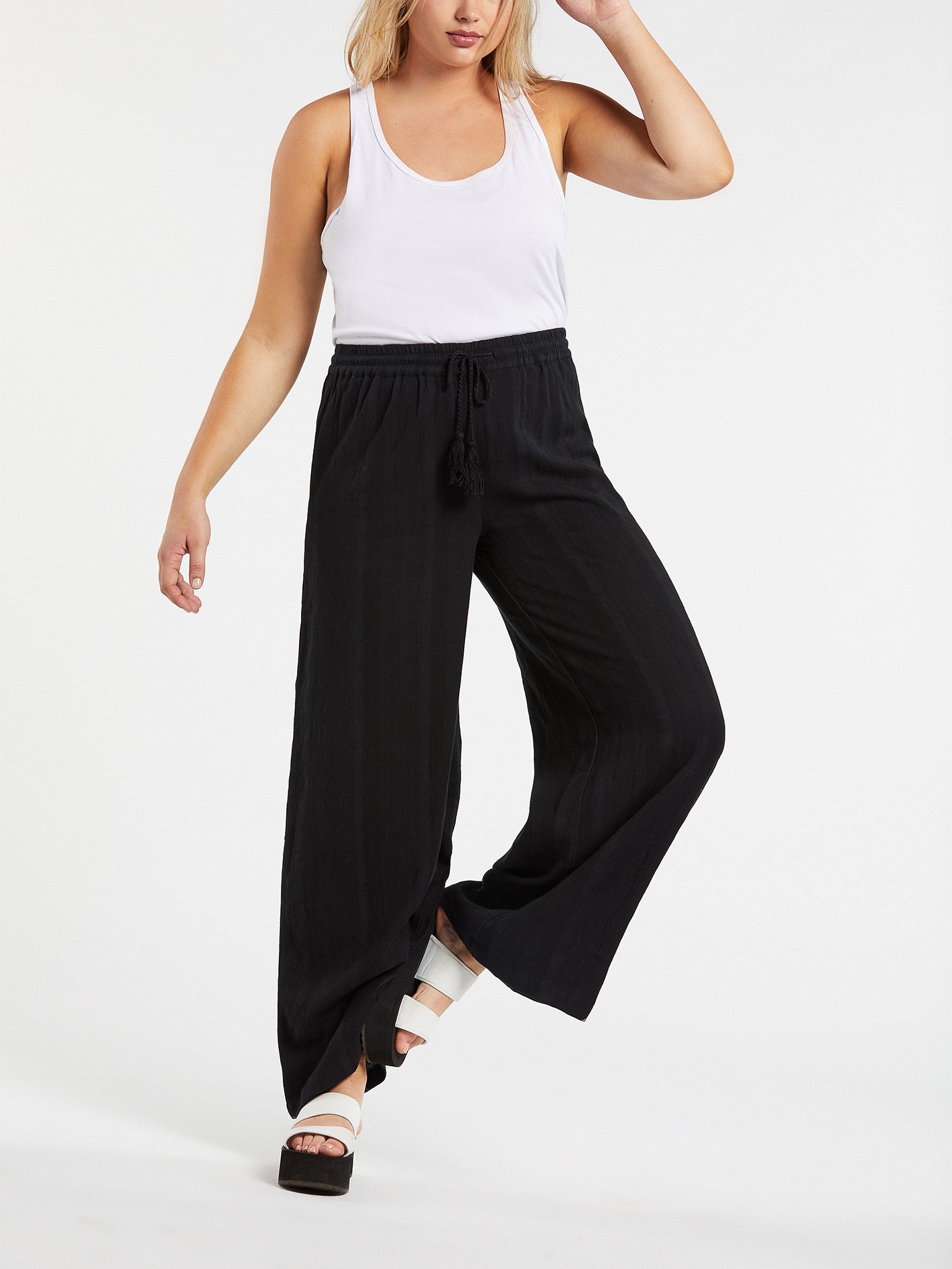 Sun Spent Wide Leg Beach Pant - Black – Volcom US