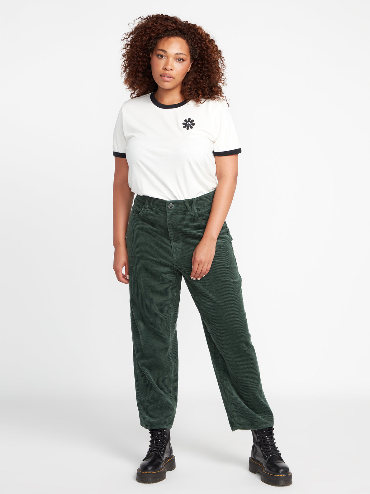 Women’s Dark Green corduroy pants. Size 27.