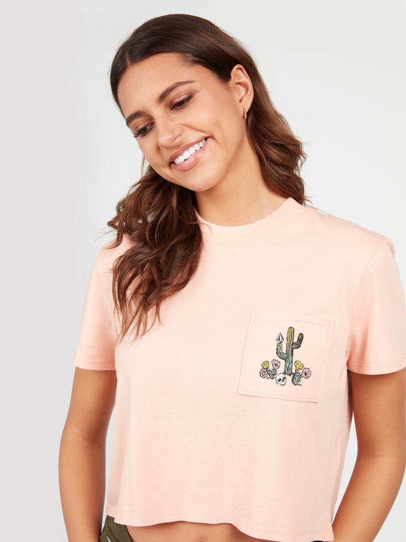 Pocket Dial Short Sleeve Tee - Hazey Pink (B3542201_HZP) [F]