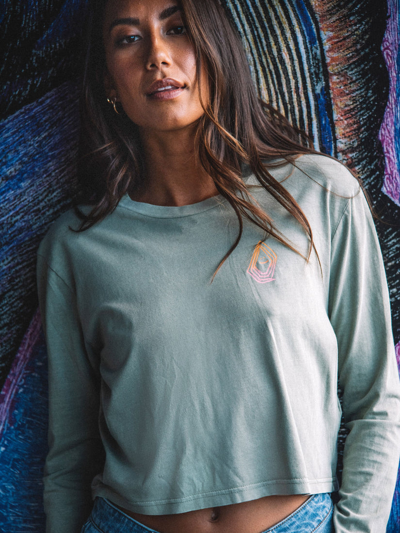 The Volcom Stones Long Sleeve Tee - Light Army