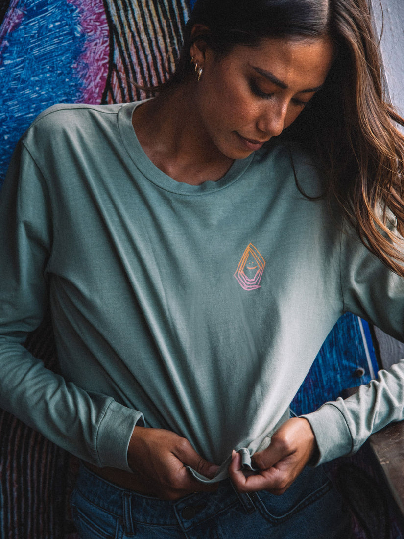 The Volcom Stones Long Sleeve Tee - Light Army