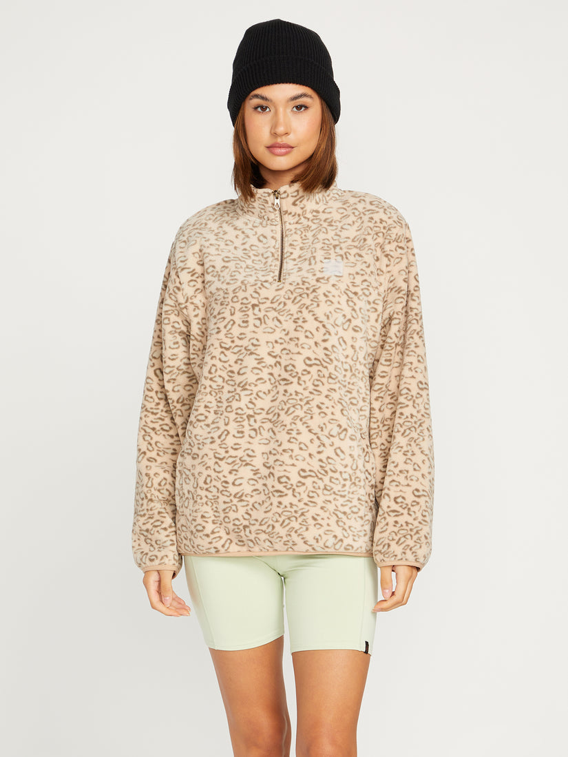 Pheelin It Mock Neck Hoodie - Leopard (B4132203_LEO) [2]