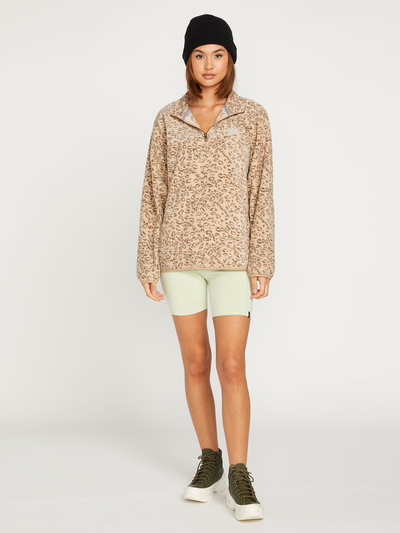 Pheelin It Mock Neck Hoodie - Leopard (B4132203_LEO) [F]