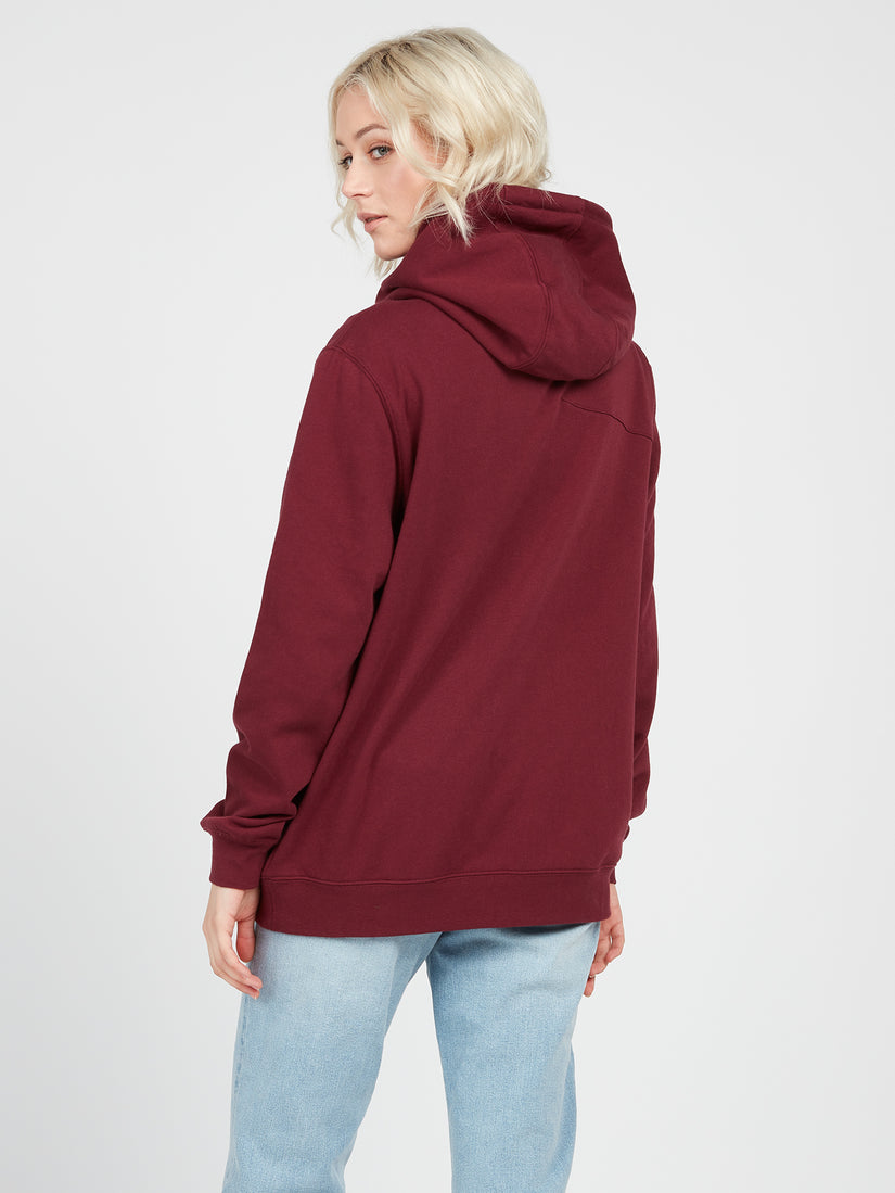 Walk It Out High Neck Hoodie - Burgundy (B4132207_BUR) [B]