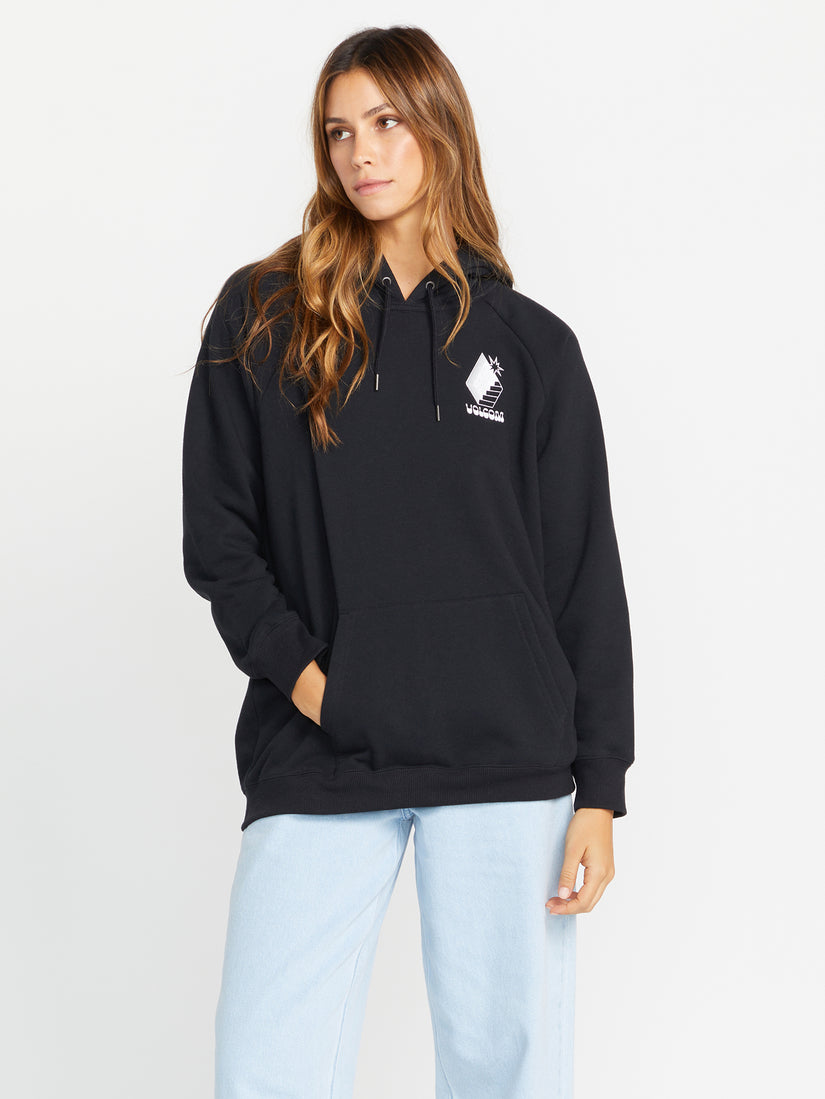 Truly Stoked Boyfriend Pullover Sweatshirt - Black (B4132303_BLK) [F]