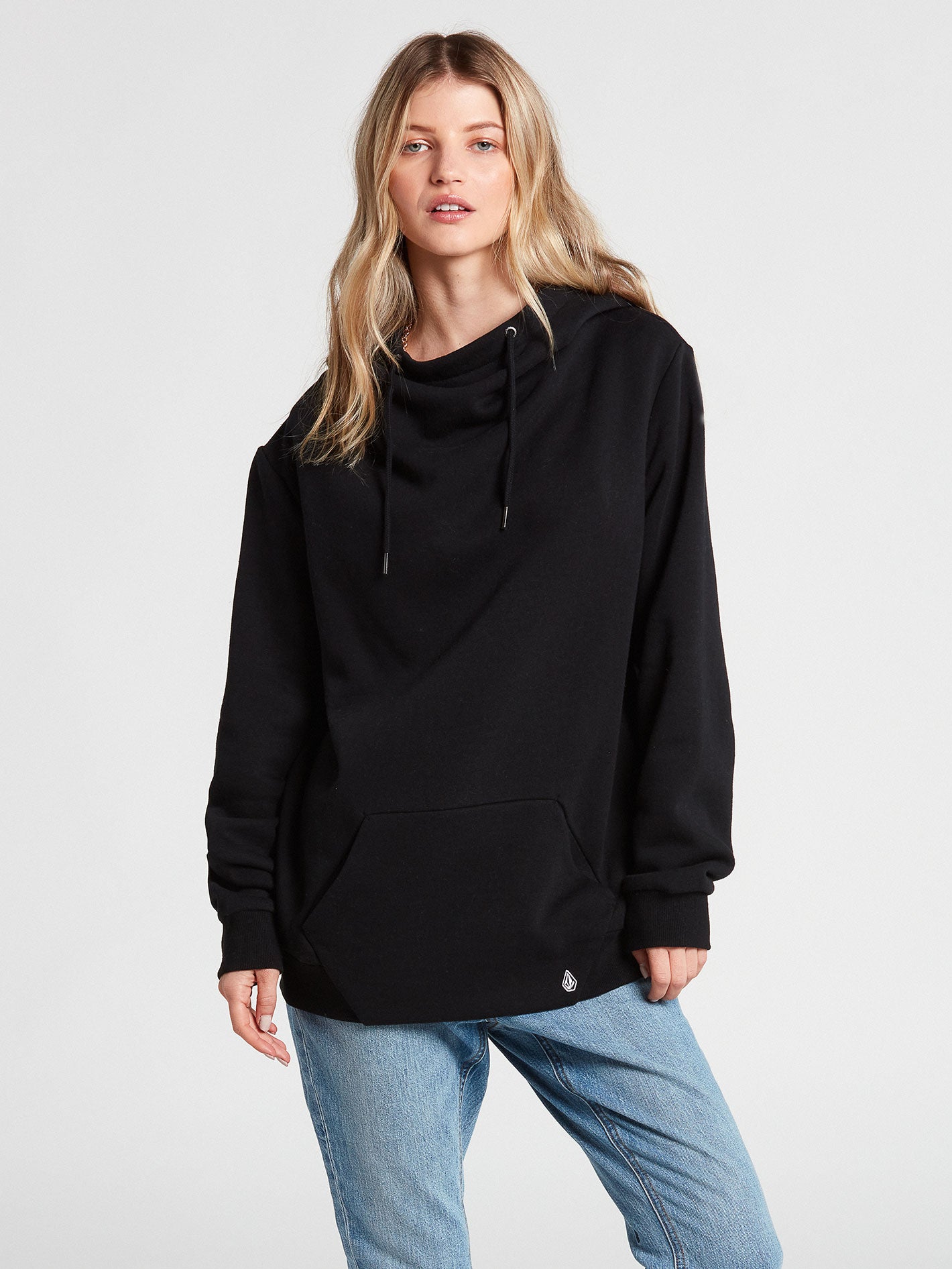 High collar outlet hoodie women's