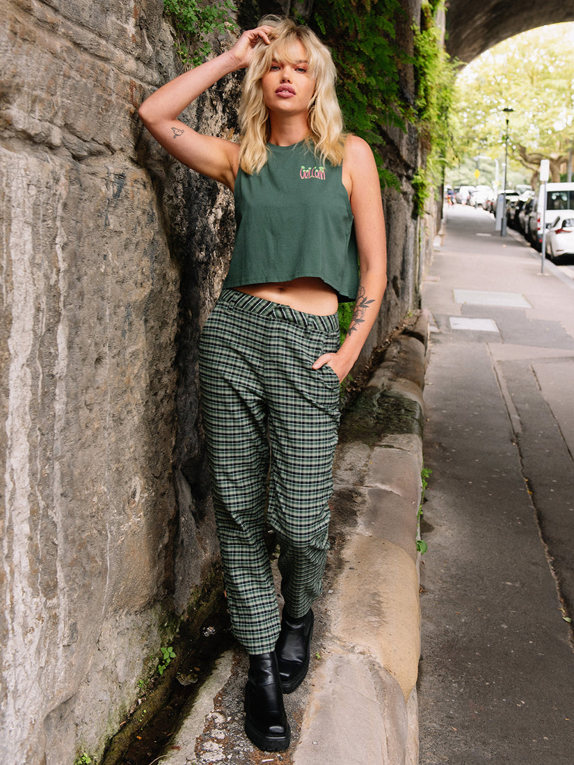 Stone Hour Crop Tank - Dark Pine