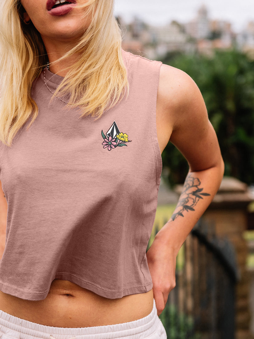 Stone Hour Crop Tank - Raisin