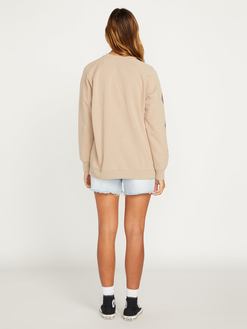 Stone Magic Boyfriend Crew Sweatshirt - Taupe (B4612300_TAU) [B]