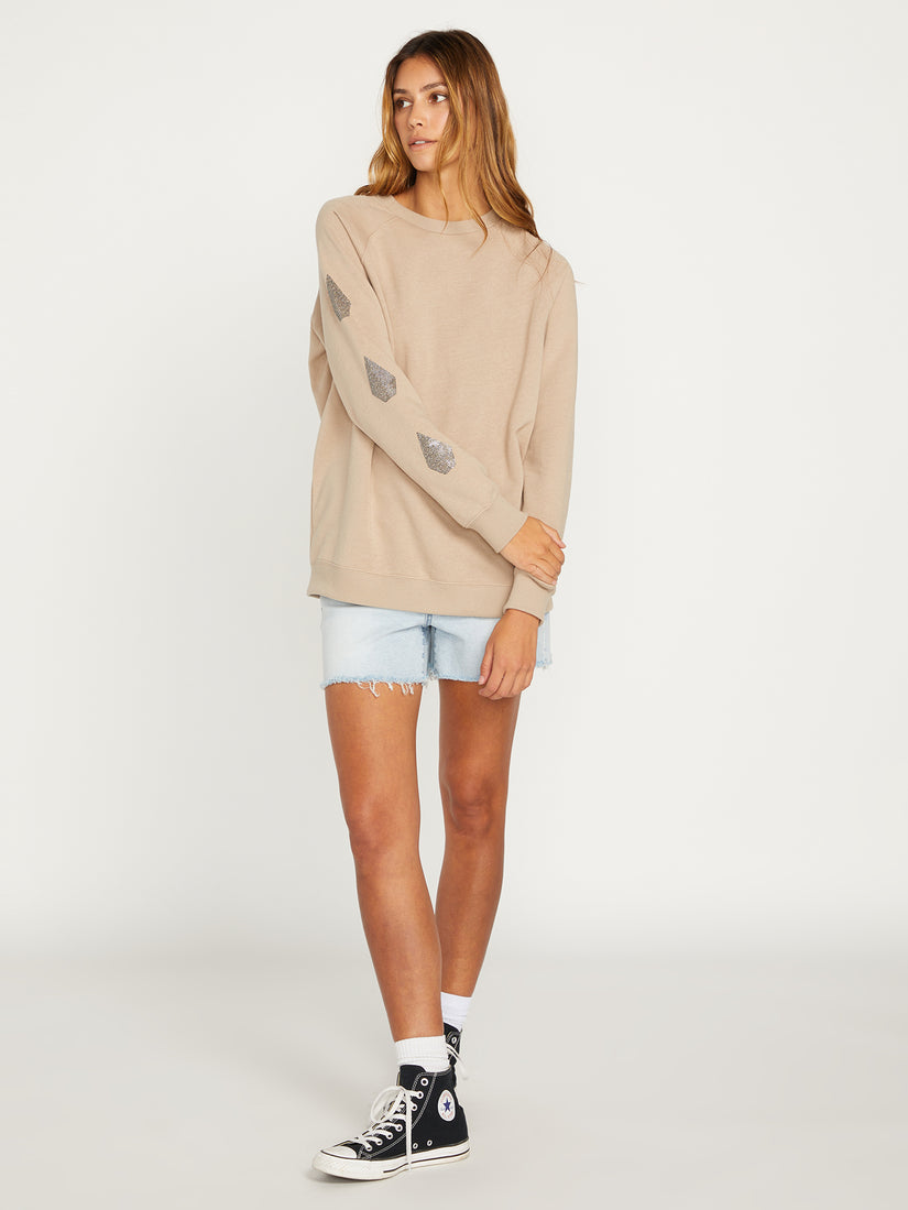 Stone Magic Boyfriend Crew Sweatshirt - Taupe (B4612300_TAU) [F]