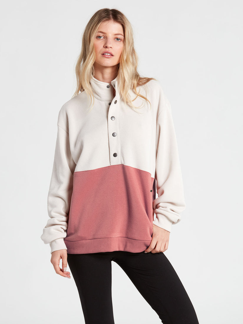 Getting Staxxed Mock Neck Sweatshirt - Sepia (B4642100_SEP) [F]