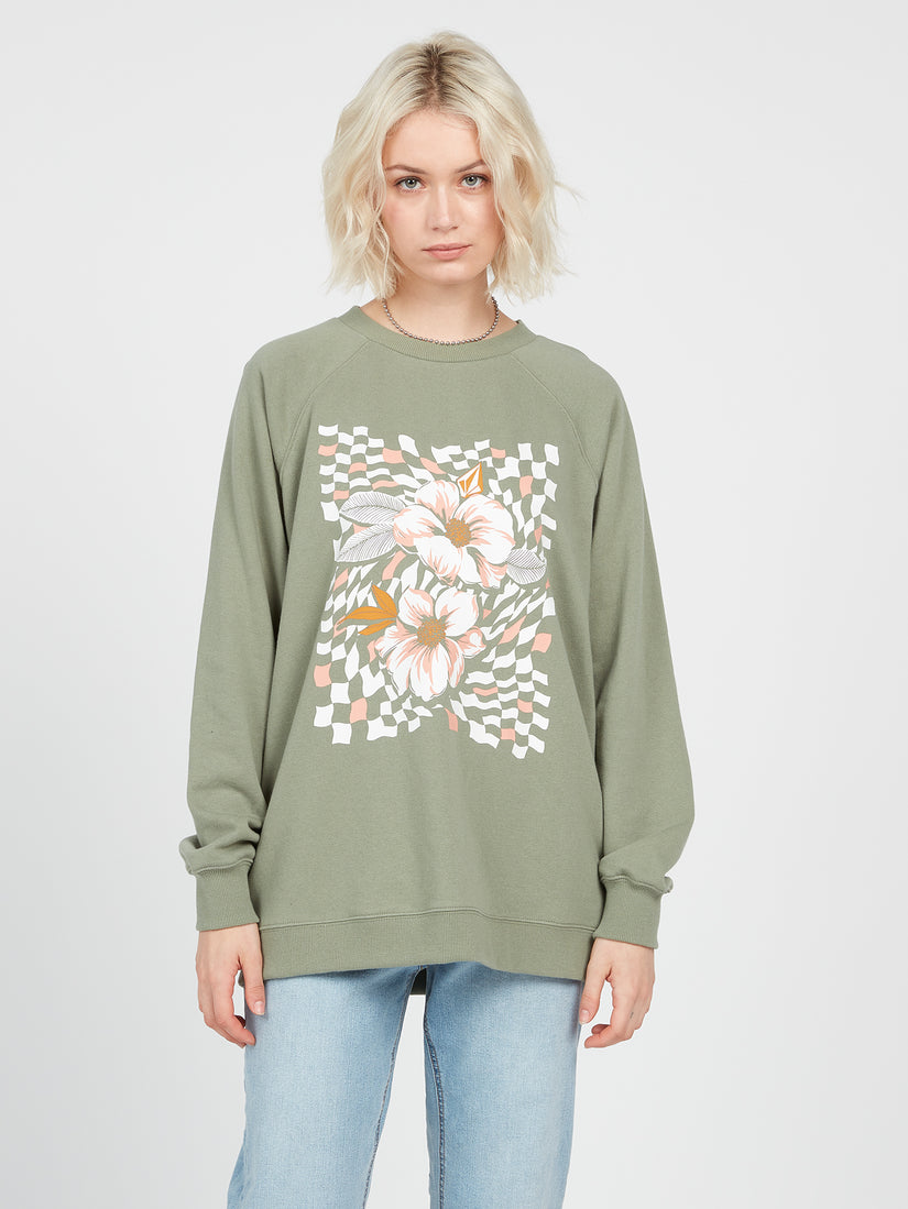 Stone Magic Boyfriend Sweatshirt - Light Army (B4642201_LAR) [1]