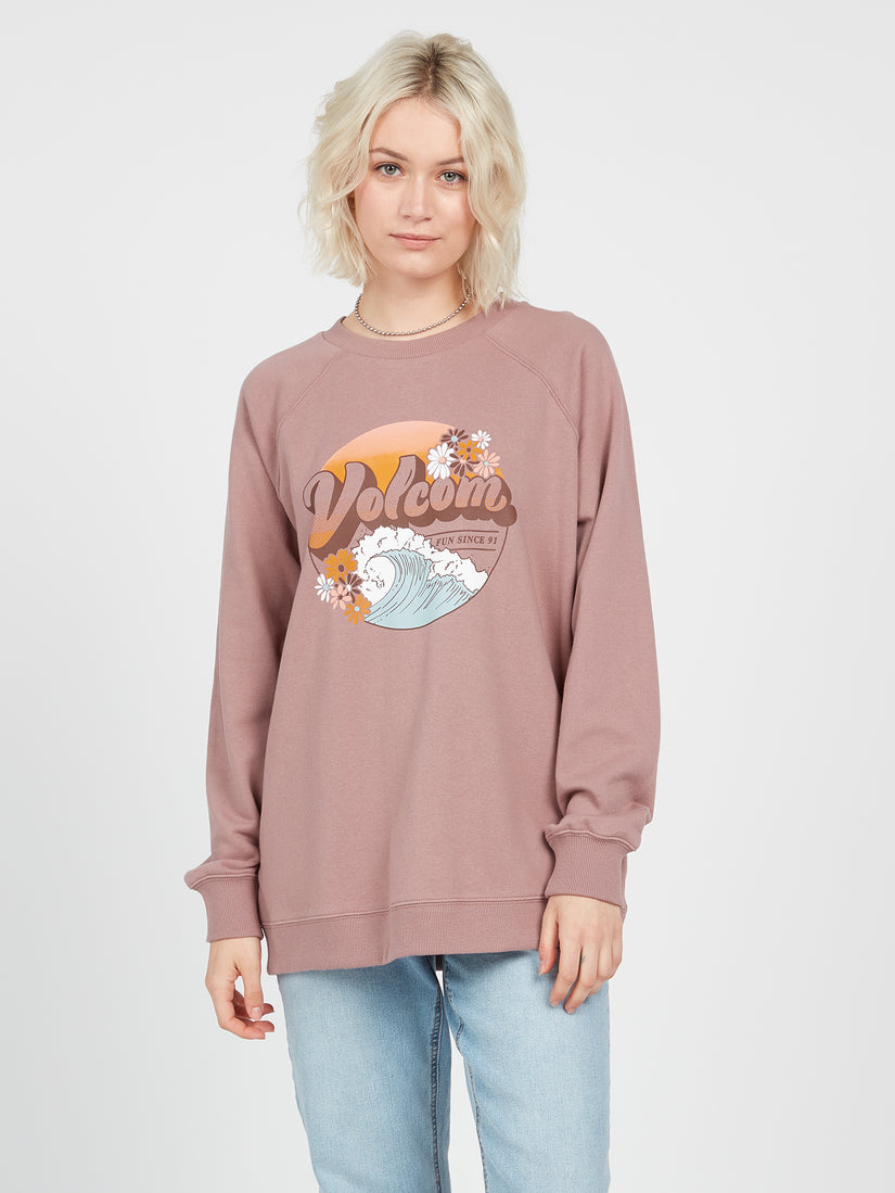 Stone Magic Boyfriend Sweatshirt - Raisin (B4642201_RSN) [1]