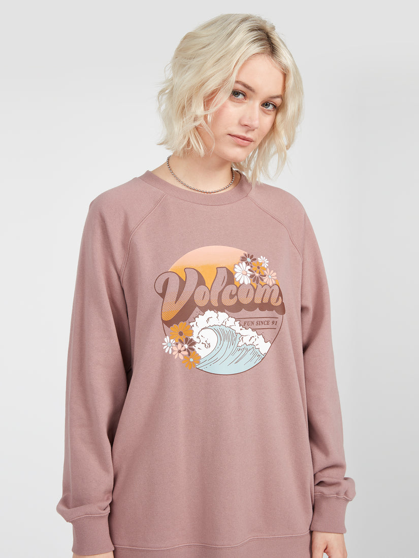 Stone Magic Boyfriend Sweatshirt - Raisin (B4642201_RSN) [F]