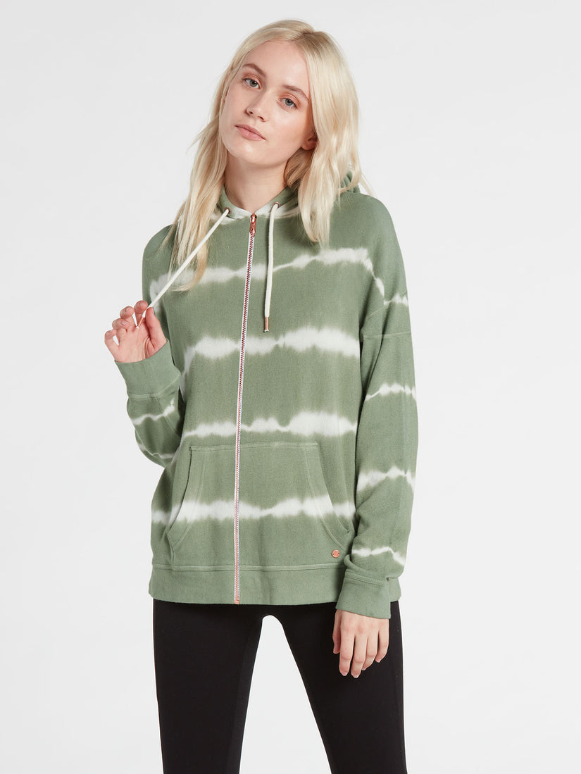 Lived In Lounge Zip Sweatshirt - Light Army (B4812102_LAR) [F]