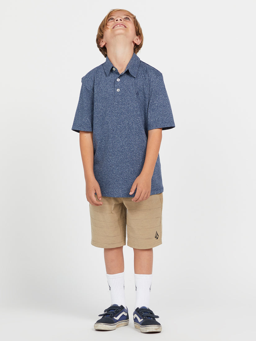 Big Boys Wowzer Short Sleeve Polo - Baja Indigo (C0132102_BAI) [B]