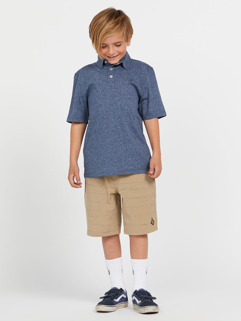 Big Boys Wowzer Short Sleeve Polo - Baja Indigo (C0132102_BAI) [F]