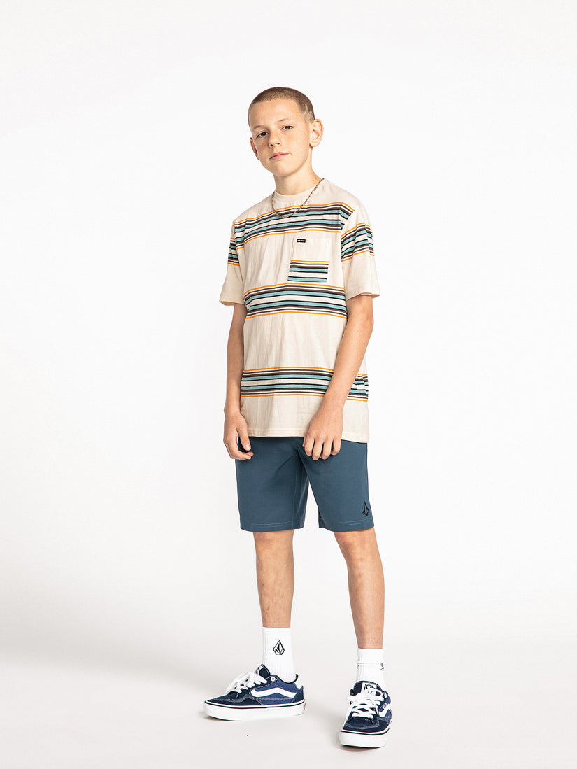 Big Boys Warsaw Short Sleeve Crew Shirt - White Flash (C0132205_WHF) [B]