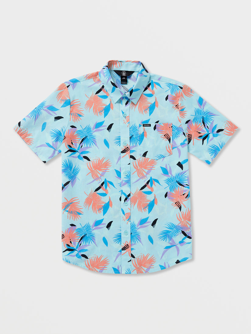 Big Boys Warbler Short Sleeve Woven Shirt - Aquamarine