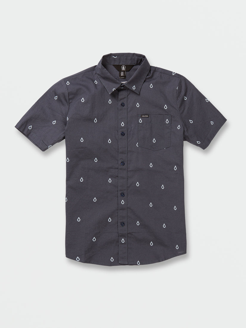 Big Boys Patterson Short Sleeve Shirt - Faded Navy