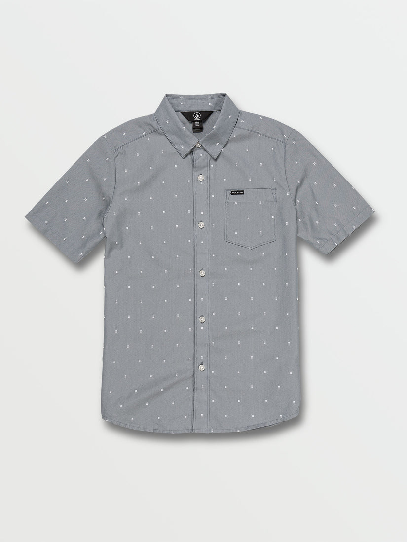 Big Boys Eanes Button Up Short Sleeve Shirt - Ashley Blue