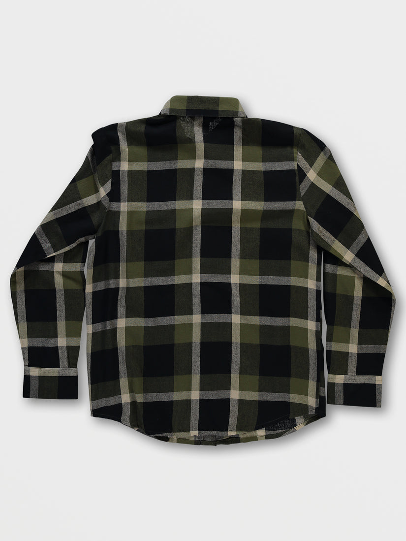 Big Boys Curwin Long Sleeve Flannel - Military