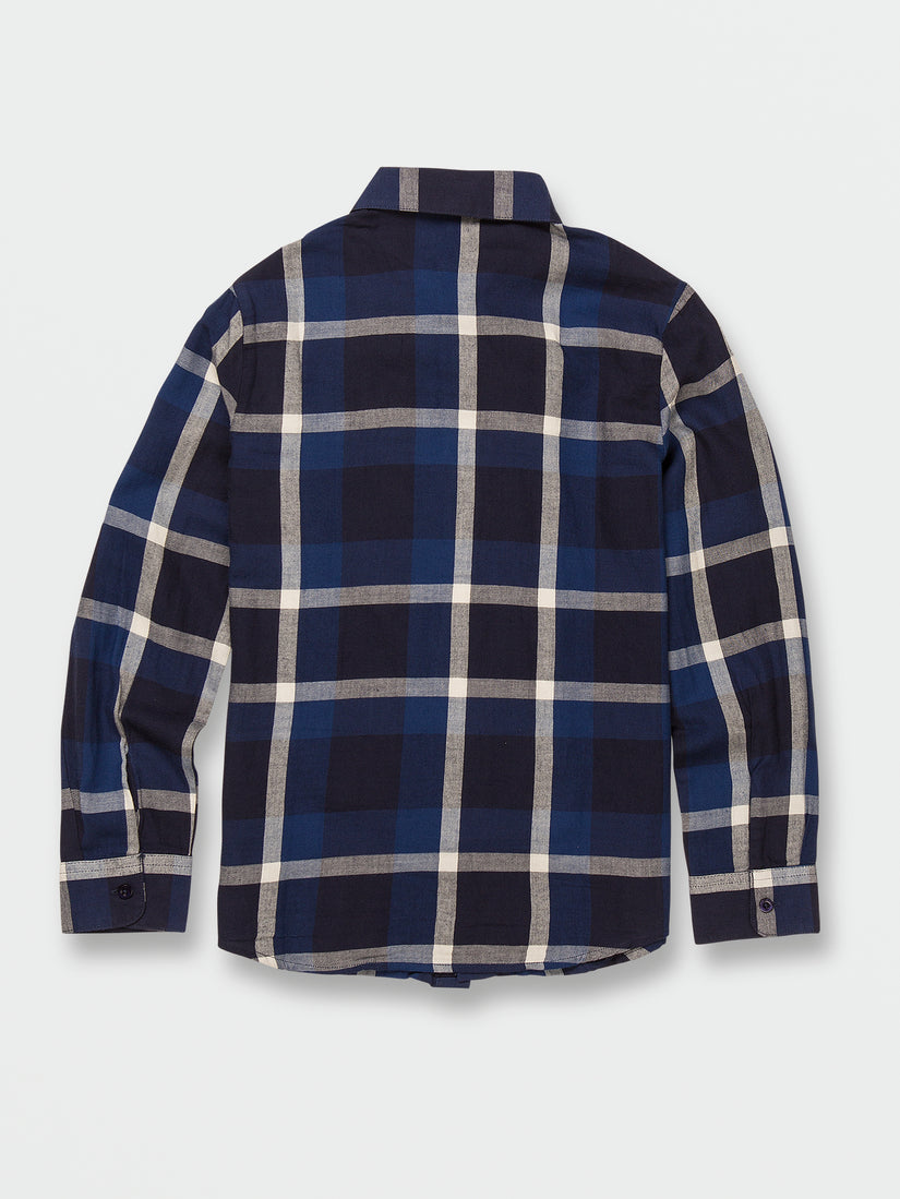 Big Boys Curwin Long Sleeve Flannel - Navy