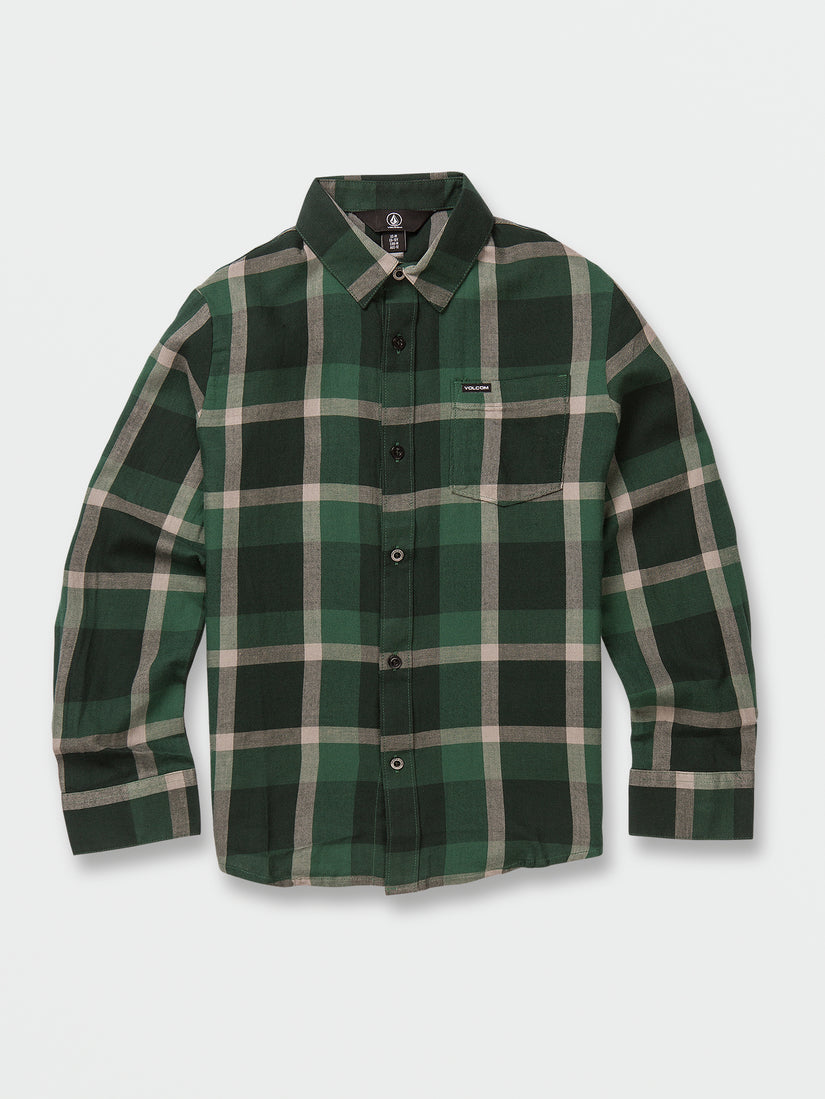 Big Boys Curwin Long Sleeve Flannel - Trekking Green