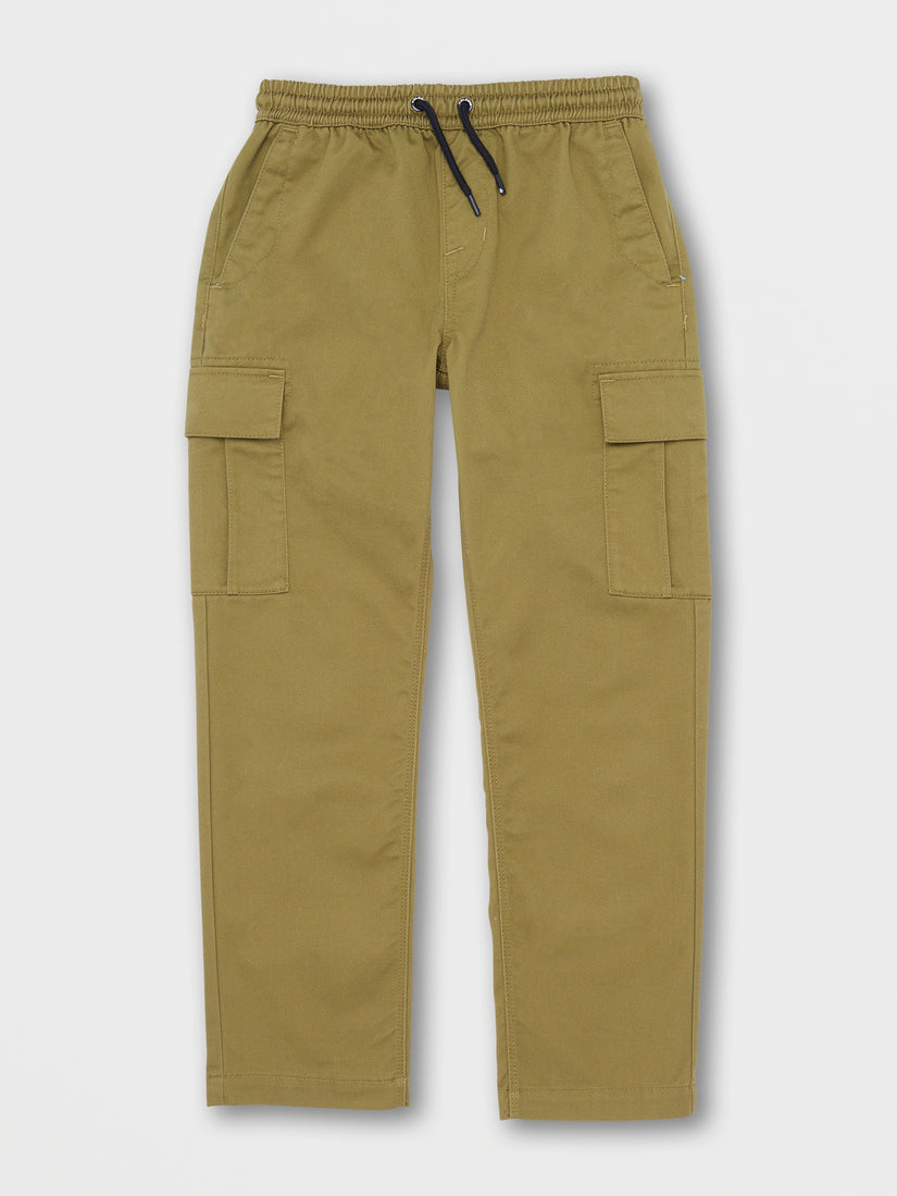 Big Boys March Cargo Elastic Waist Pants - Old Mill (C1212330_OLM) [F]