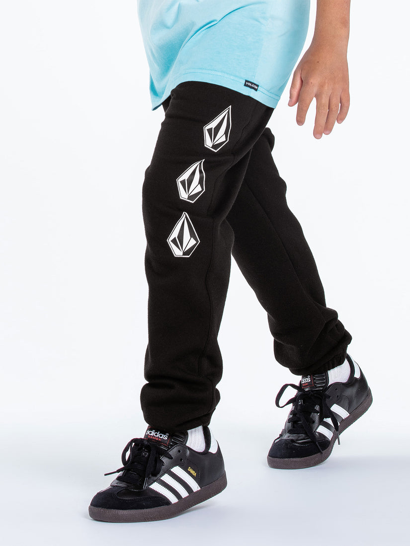 Big Boys Iconic Stone Fleece Pants - Black (C1232100_BLK) [6]