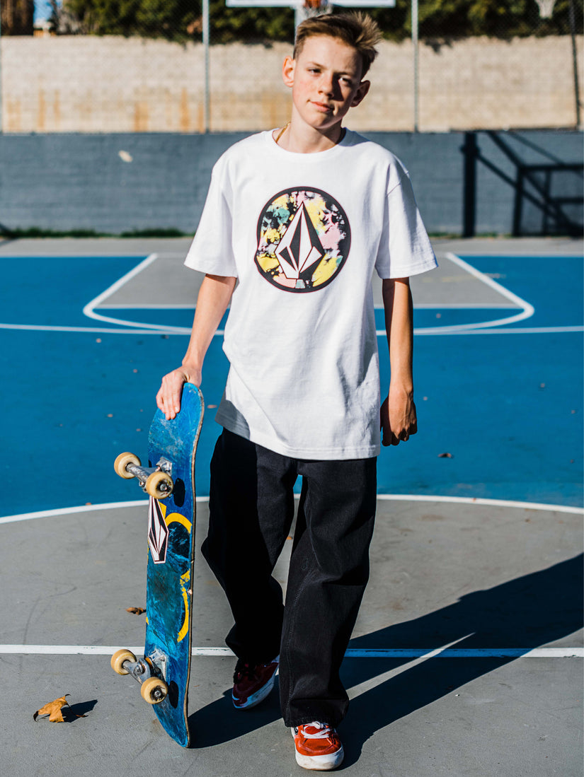 Big Boys Circle Stone Short Sleeve Tee - White