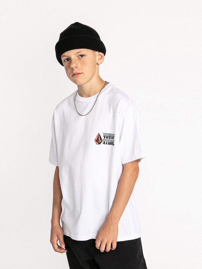 Big Boys Bat Wheel Short Sleeve Tee - White (C3532230_WHT) [10]