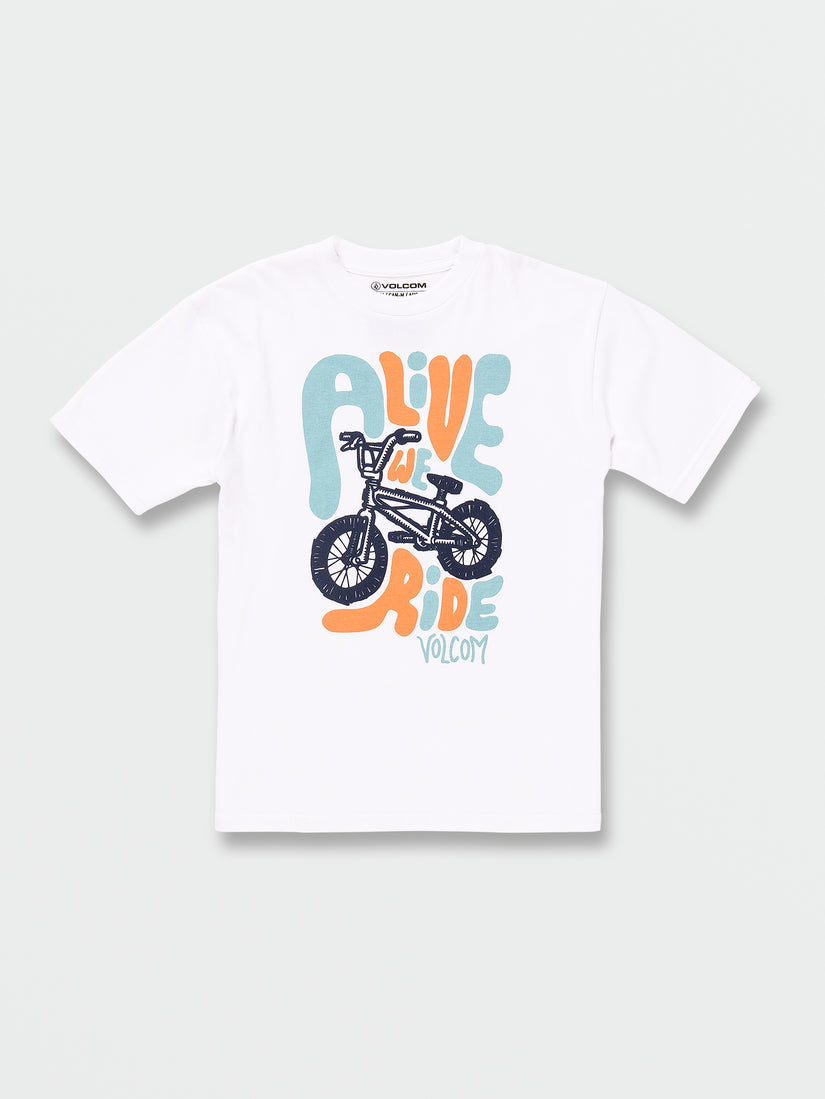 Big Boys Alive We Ride Short Sleeve Tee - White (C3532234_WHT) [F]