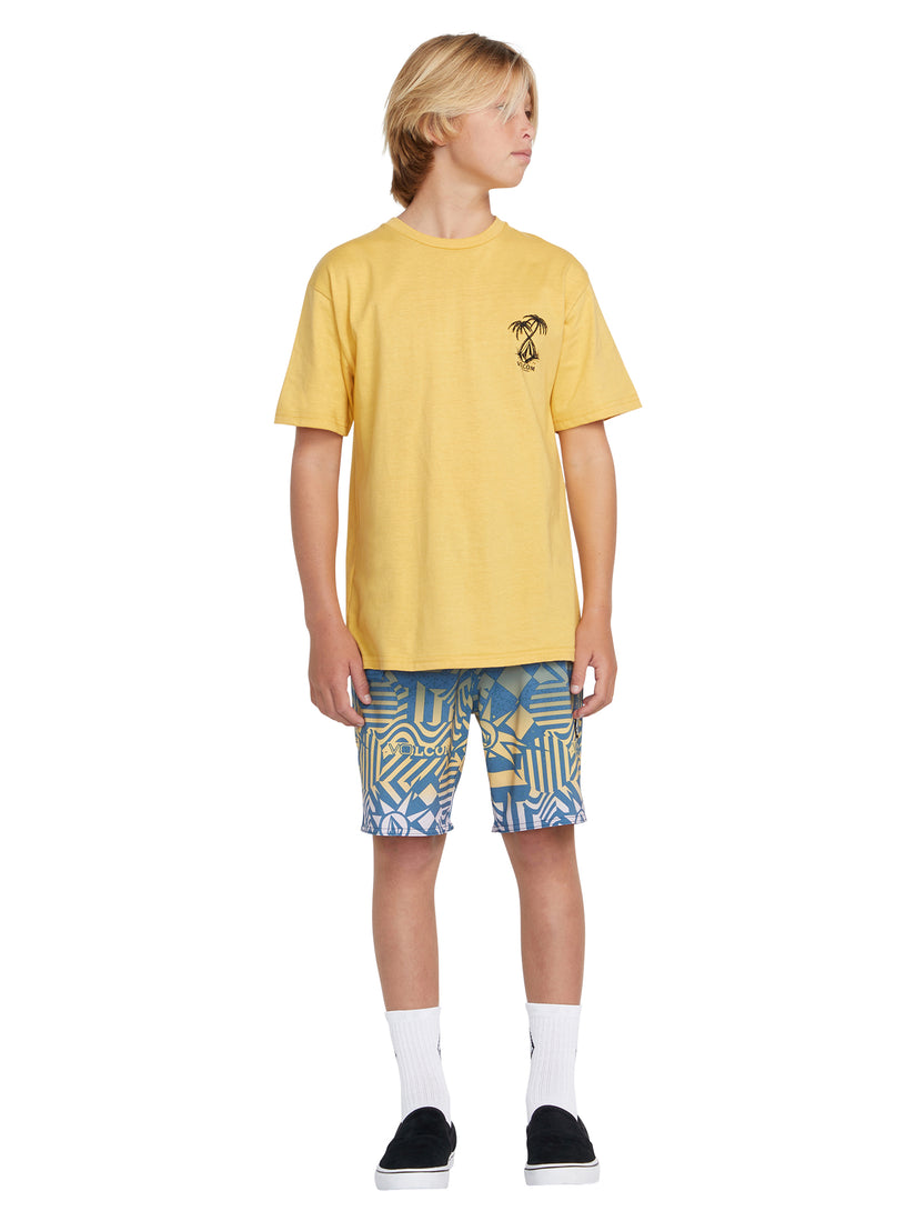 Big Boys Glassy Daze Short Sleeve Tee - Golden Mustard (C3532304_GLM) [30]