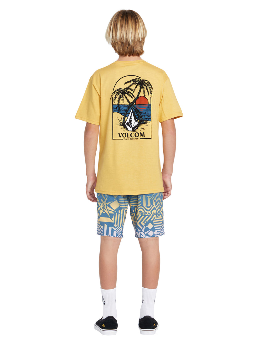 Big Boys Glassy Daze Short Sleeve Tee - Golden Mustard (C3532304_GLM) [31]