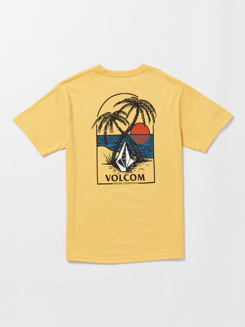 Big Boys Glassy Daze Short Sleeve Tee - Golden Mustard (C3532304_GLM) [B]